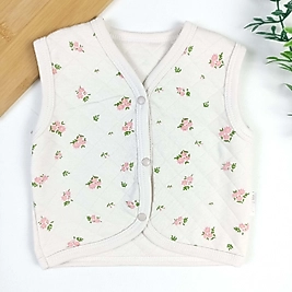 Çiçek Desenli Kapitone Yelek