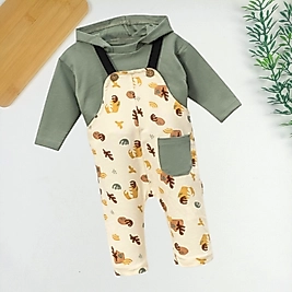 Kapüşonlu Cepli Salopet