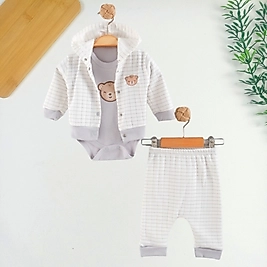 Bear Hırkalı 3 Parça Takım