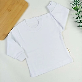 Desensiz Penye Tek Üst - Beyaz