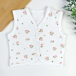 Çiçek Desenli Kapitone Yelek