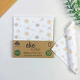 Space Organic Bebek Mendili / 10'lu Set / 20 x 20 cm