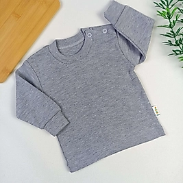 Desensiz Penye Tek Üst - Gri