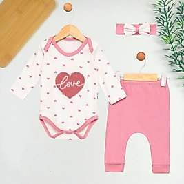Love Saç Bantlı 3 Parça Takım
