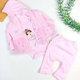 Balerin 3 Parça Hırkalı Takım