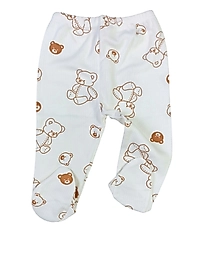 TEDDY BEAR PATİKLİ TEK ALT - 0-3 AY TEK BEDEN