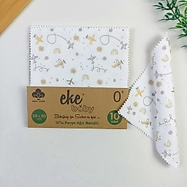 Uçak Organic Bebek Mendili / 10'lu Set / 20 x 20 cm