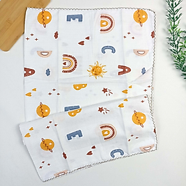 Alfabe Desen Müslin Kundak / Tek Katlı / 80 x 90 cm