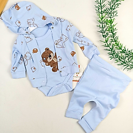 Teddy Bear Hırkalı 3 Parça Takım