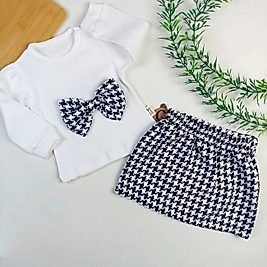 Fiyonk Ekose Desen Etekli Takım