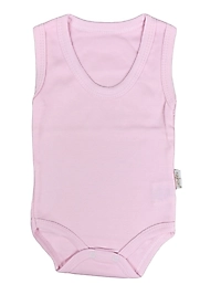 Askılı Düz Badi - Pembe