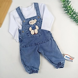 Teddy Bear Oyuncaklı Kot Salopet