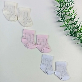 3 Parça Yeni Doğan Çorap Seti - Noktalı