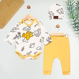 Uçak Şapkalı 3 Parça Takım