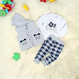 Mickey Yelekli 3 Parça Takım