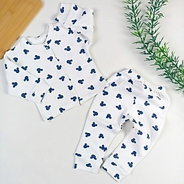 Mickey Önden Çıtçıtlı Pijama Takımı