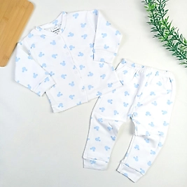Mickey Önden Çıtçıtlı Pijama Takımı