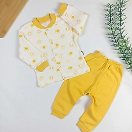 Güneş Desen Çıtçıtlı Pijama Takımı