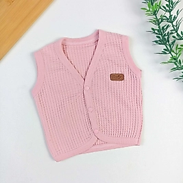 Petek Düğmeli Düz Yelek