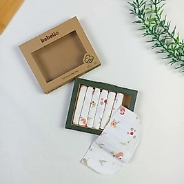 Flower Organic Müslin Bebek Mendili / 7'li Set / 24 x 24 cm