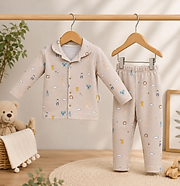 Zoo Düğmeli Pijama Takımı