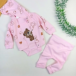 Teddy Bear Hırkalı 3 Parça Takım