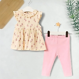 Çiçek Desenli Yazlık Takım