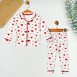 Love Düğmeli Pijama Takımı