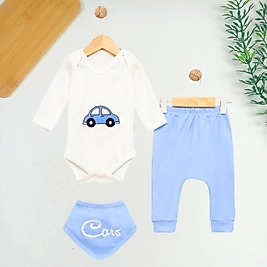 Araba Desen Fularlı Takım