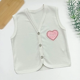 Kalp Desen Penye Yelek