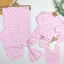 Flower Raporlu Kumaş 7 Parça Hastane Çıkışı