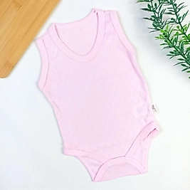 Delikli Kumaş Askılı Badi - Pembe