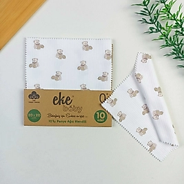 Bear Organic Bebek Mendili / 10'lu Set / 20 x 20 cm