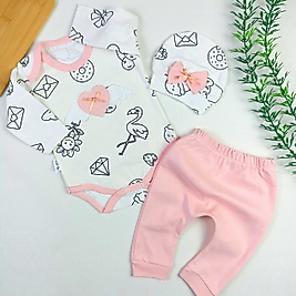 Kalp Şapkalı 3 Parça Takım