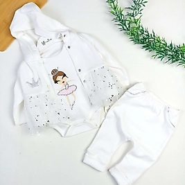 Balerin 3 Parça Hırkalı Takım