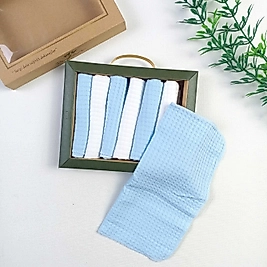 Petek Mavi Organic Bebek Mendili / 7'li Set / 24 x 24 cm