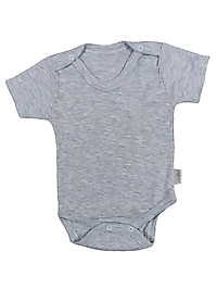 Yarım Kol Düz Badi / Gri