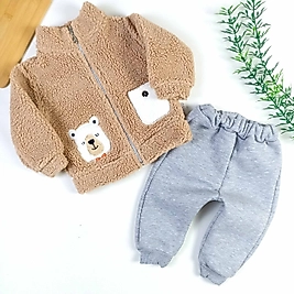 Bear Velsoft Hırkalı 3 İplik Takım / Kışlık