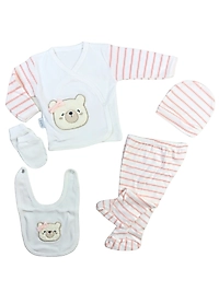 ÇİZGİLİ MİSS BEAR 5 PARÇA HASTANE ÇIKIŞI