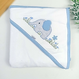 Fil Desen Kapüşonlu Havlu / 80x85 cm / Çift Katlı