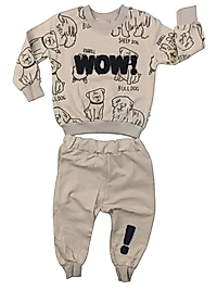 Wow Baskılı 2 İplik Takım