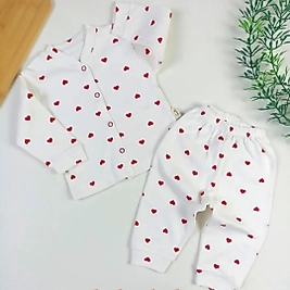 Love Önden Çıtçıtlı Pijama Takımı