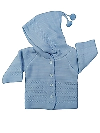 Ponponlu Triko Hırka / Çift Katlı