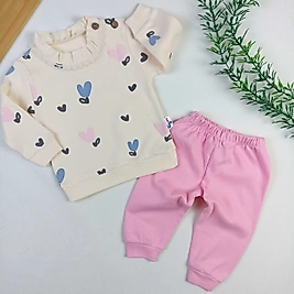 Kalp Desen Penye Mevsimlik Takım