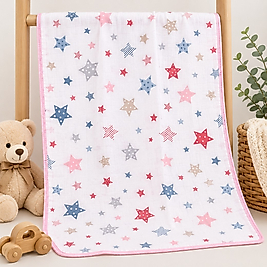 Stars Müslin Kundak / Tek Katlı / 80x90 cm
