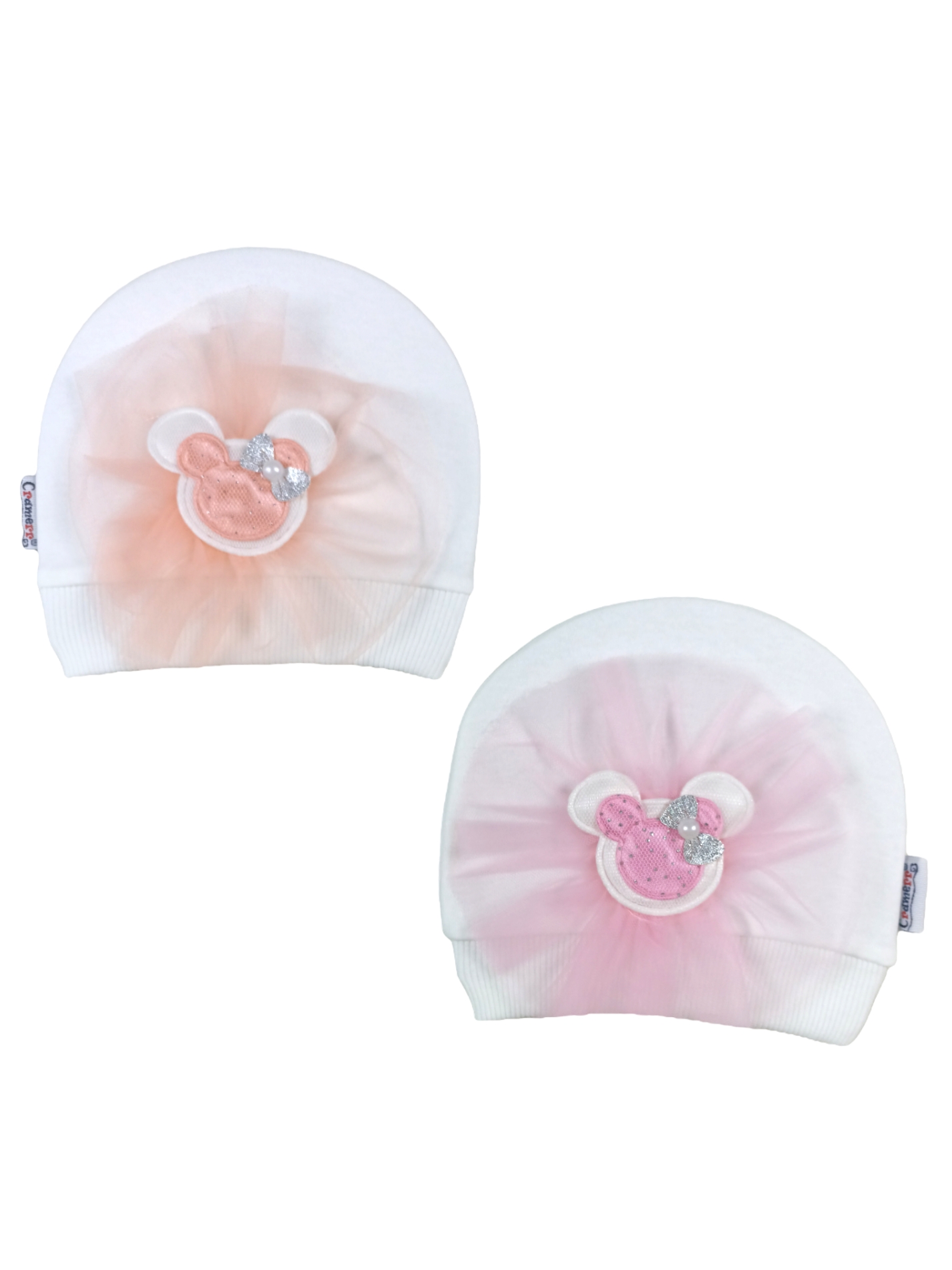 Tüllü Mickey Penye Bere / 0-6 Ay