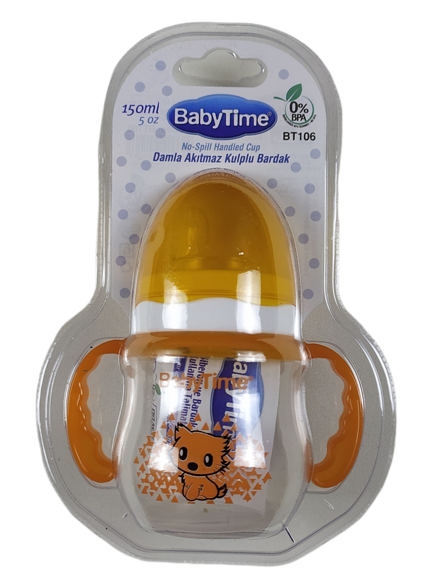 Babytime Damla Akıtmaz Kulplu Bardak