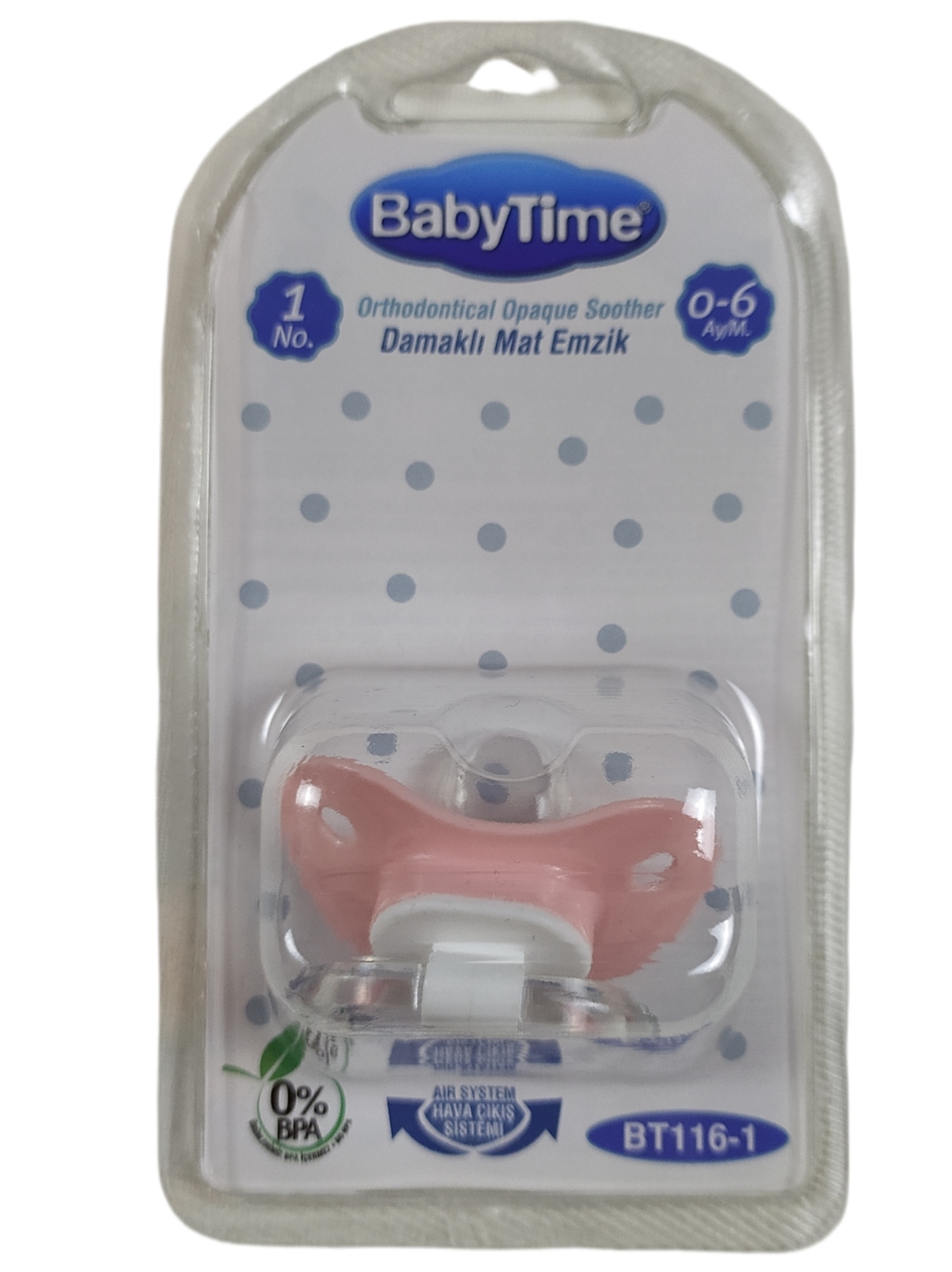 Babytime Damaklı Mat Emzik / No:1