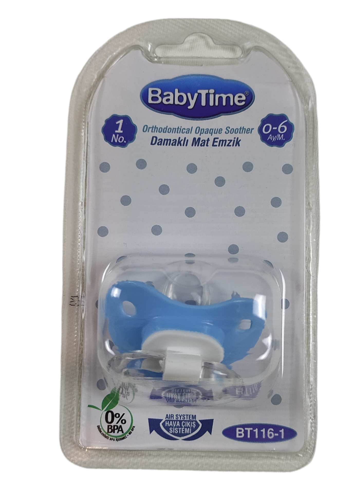 Babytime Damaklı Mat Emzik / No:1