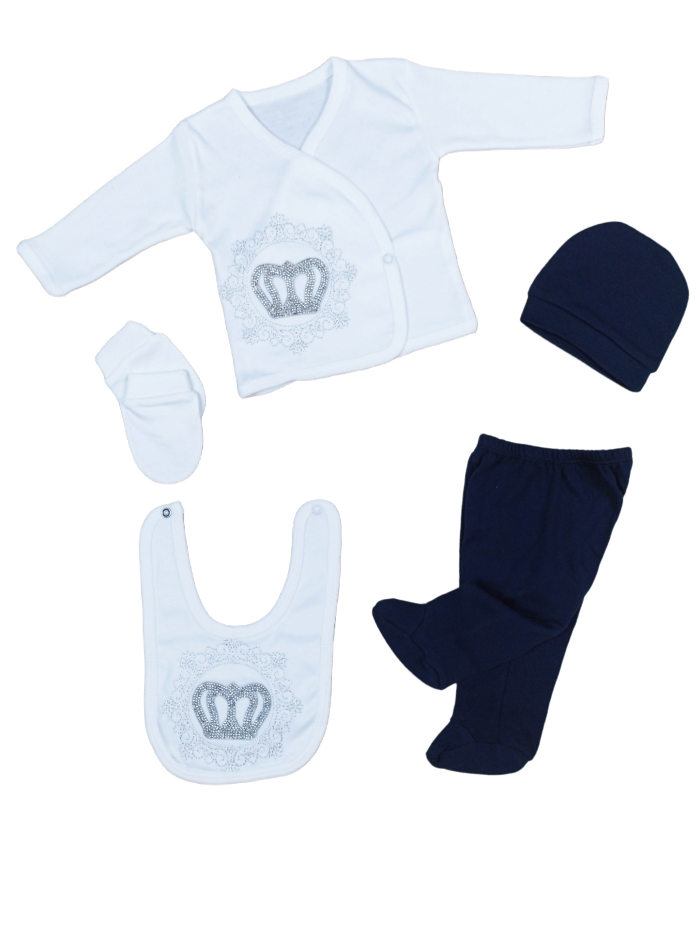 ZUHU 5 PARÇA YENİDOĞAN SETİ - KING